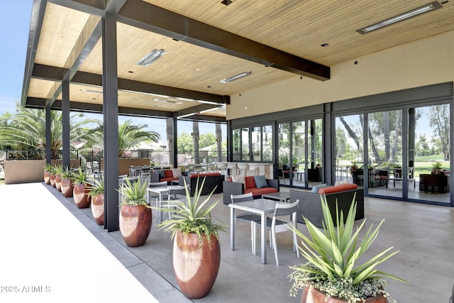 view of patio / terrace featuring an outdoor living space