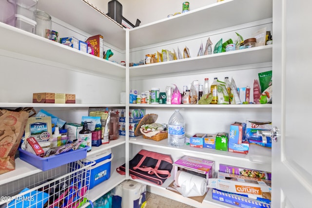 view of pantry