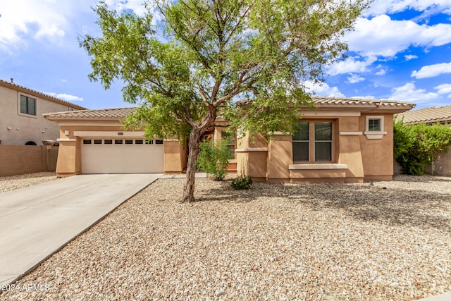 view of front of home featuring a garage