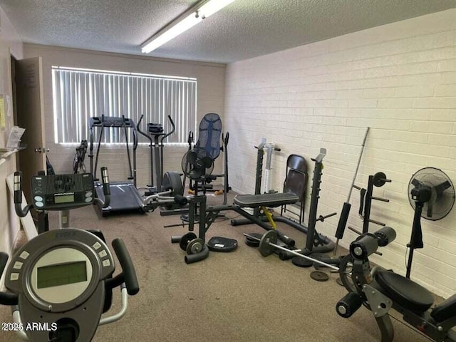 8221 E Garfield St Unit L109, Scottsdale, AZ 85257 - workout area featuring a textured ceiling and carpet