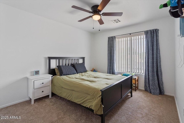4323 E Dublin St, Gilbert, AZ 85295 - bedroom with carpet, baseboards, and a ceiling fan