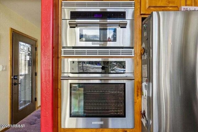 interior space with stainless steel appliances