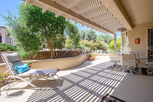 15134 W Waterford Dr, Surprise, AZ 85374 - view of patio / terrace with a pergola and fence