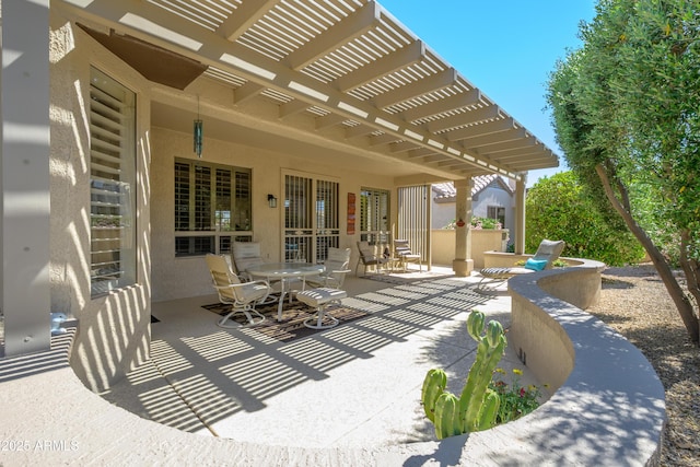 15134 W Waterford Dr, Surprise, AZ 85374 - view of patio featuring outdoor dining space and a pergola