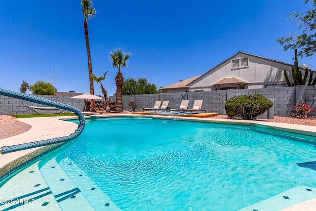 6156 W Del Rio St, Chandler, AZ 85226 - view of swimming pool featuring a fenced backyard and a patio