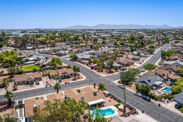 6156 W Del Rio St, Chandler, AZ 85226 - aerial view of residential area with a pool and a mountain backdrop