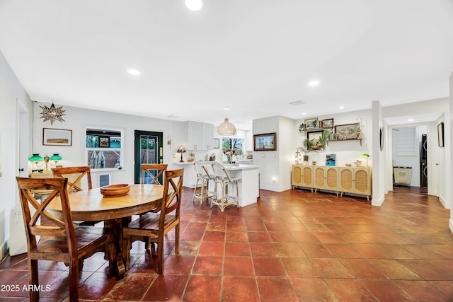 view of tiled dining room