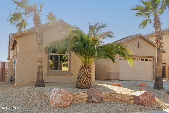 view of front of home featuring a garage