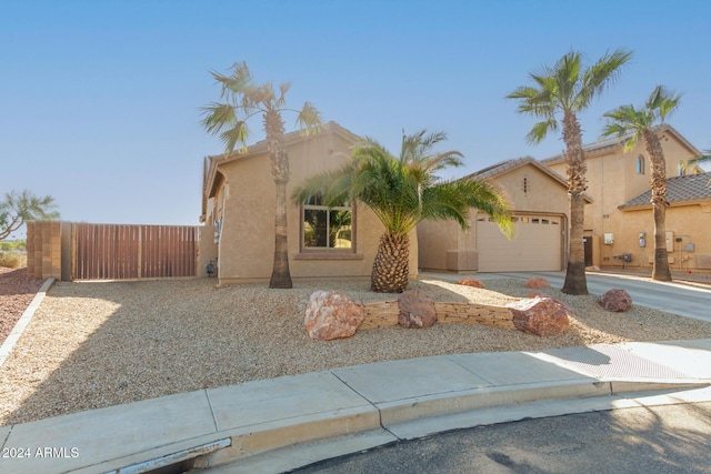 view of front of home featuring a garage