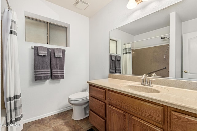 10940 E Olla Ave, Mesa, AZ 85212 - full bath with toilet, vanity, baseboards, and curtained shower