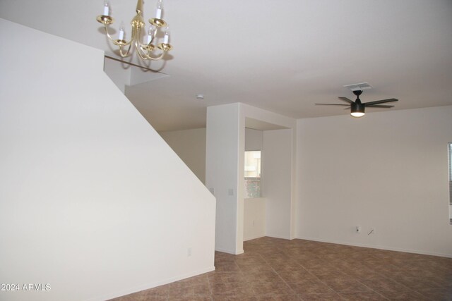 9527 N 82nd Ln, Peoria, AZ 85345 - interior space with ceiling fan with notable chandelier
