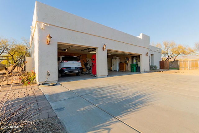 exterior space with water heater