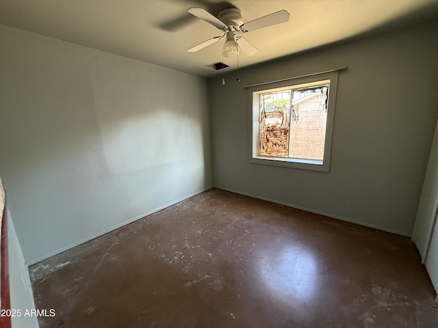 4310 N 42nd Pl, Phoenix, AZ 85018 - spare room featuring unfinished concrete flooring and a ceiling fan