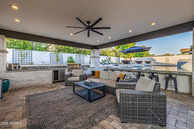 20866 W Werner Pl, Buckeye, AZ 85396 - view of patio featuring beverage cooler
