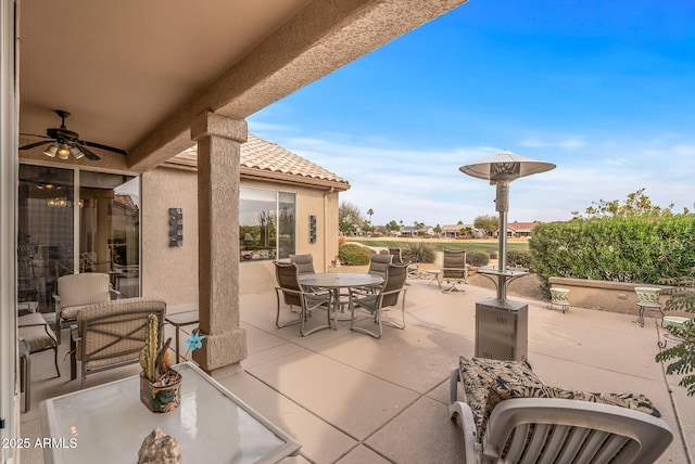 view of patio / terrace with ceiling fan