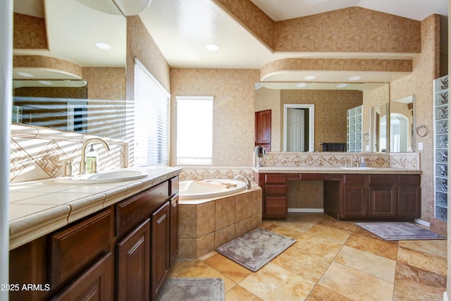 1707 E Carob Dr, Chandler, AZ 85286 - full bathroom featuring a bath and two vanities