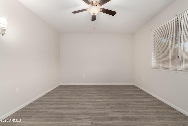 9603 W Calico Dr, Sun City, AZ 85373 - spare room featuring ceiling fan and wood finished floors
