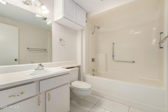 9603 W Calico Dr, Sun City, AZ 85373 - bathroom featuring tile patterned flooring, bathing tub / shower combination, and vanity