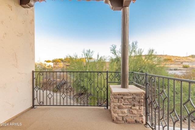 view of balcony