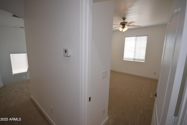 28377 N Desert Native St, San Tan Valley, AZ 85143 - hallway with carpet floors and arched walkways