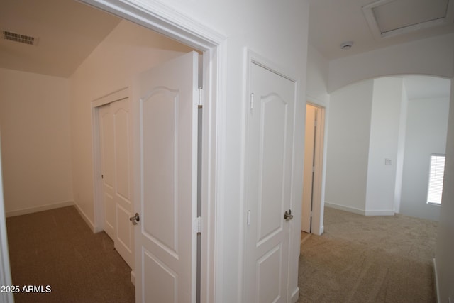 28377 N Desert Native St, San Tan Valley, AZ 85143 - hall featuring carpet and baseboards