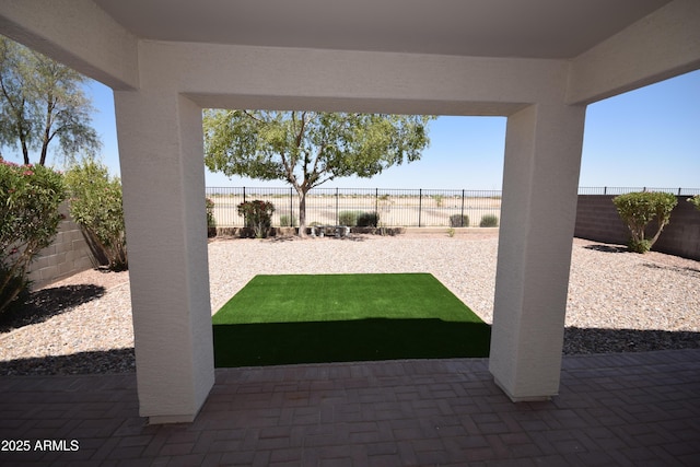 28377 N Desert Native St, San Tan Valley, AZ 85143 - fenced backyard with a patio area