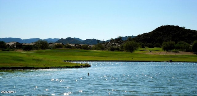 28377 N Desert Native St, San Tan Valley, AZ 85143 - water view featuring a golf course and mountains