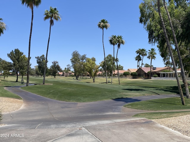 view of home's community featuring a lawn