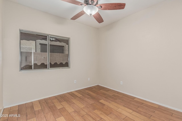 240 W Brooks St, Gilbert, AZ 85233 - empty room featuring baseboards, light wood-type flooring, and a ceiling fan