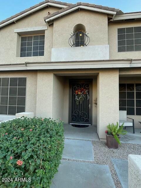 view of doorway to property