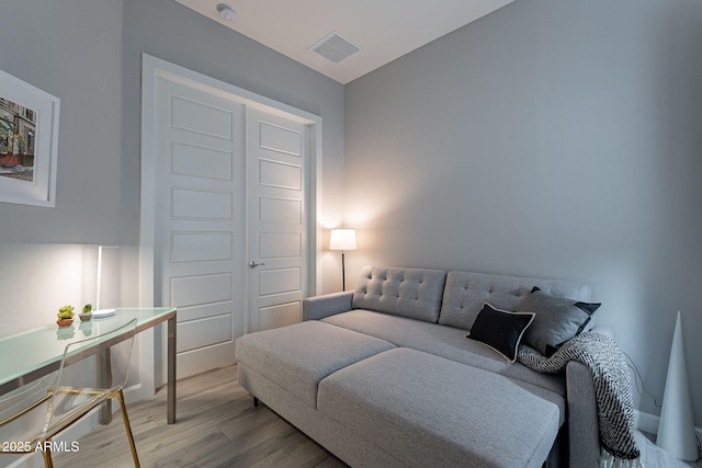 bedroom featuring hardwood / wood-style flooring