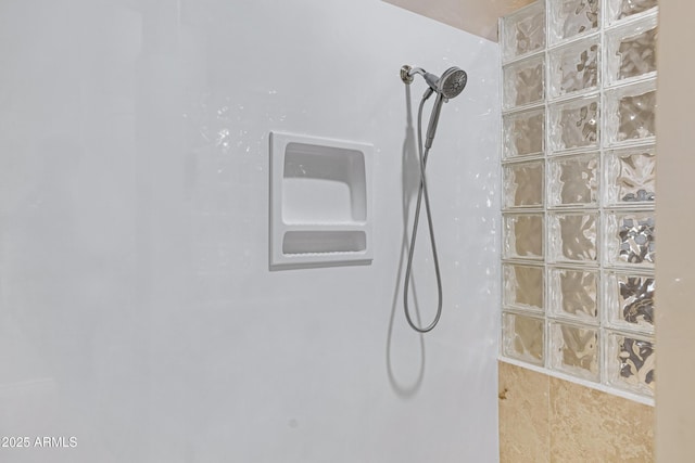 details featuring a shower