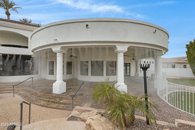 exterior space featuring a patio and ceiling fan