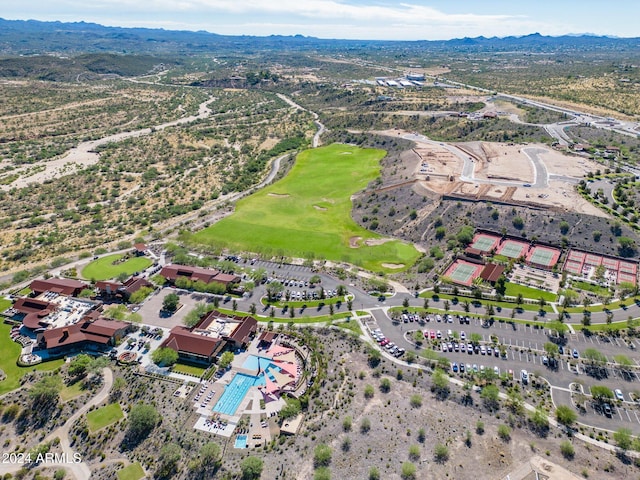 aerial view featuring a mountain view