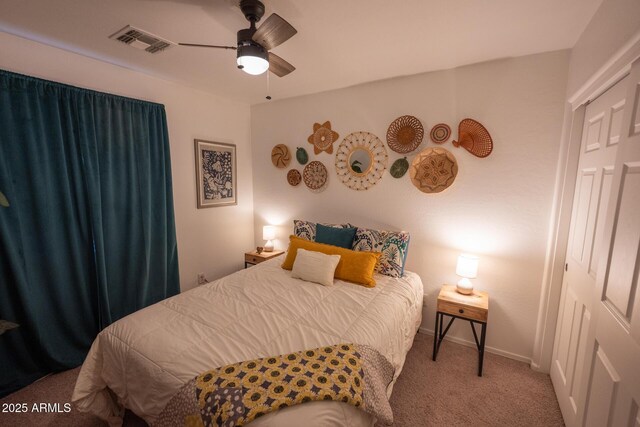 16021 N 30th St Unit 127, Phoenix, AZ 85032 - carpeted bedroom with baseboards and ceiling fan