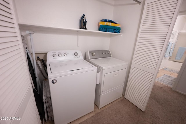 16021 N 30th St Unit 127, Phoenix, AZ 85032 - laundry room with washing machine and clothes dryer and light carpet
