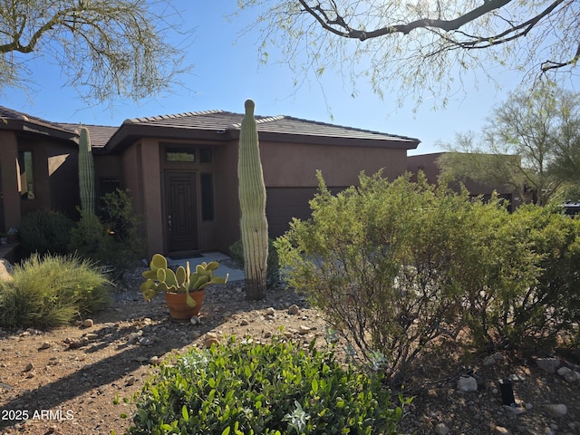 16248 E Ridgeline Dr, Fountain Hills, AZ 85268 - exterior space featuring a garage and stucco siding