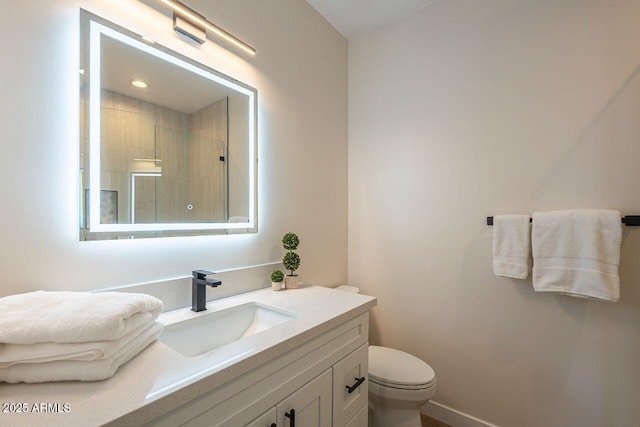 16248 E Ridgeline Dr, Fountain Hills, AZ 85268 - bathroom featuring toilet, vanity, and tiled shower