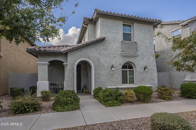 view of mediterranean / spanish house