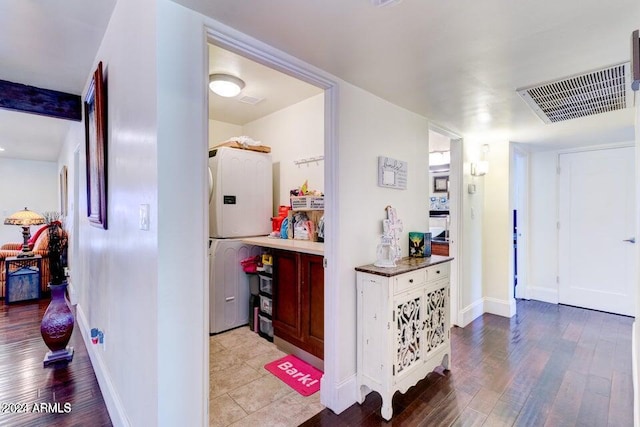 hall featuring light wood-type flooring