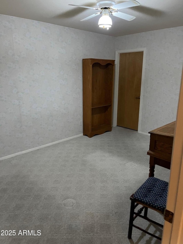 6223 N 12th St Unit 1, Phoenix, AZ 85014 - carpeted empty room with ceiling fan and baseboards