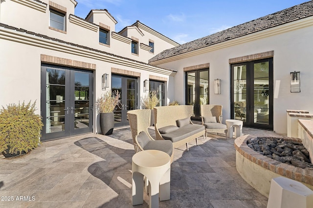 view of patio with french doors