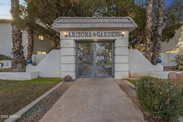 view of doorway to property