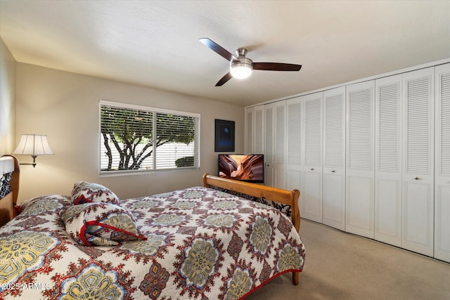 7736 E Hazelwood St, Scottsdale, AZ 85251 - carpeted bedroom featuring a ceiling fan