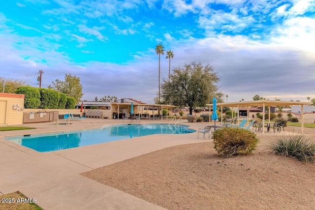 7736 E Hazelwood St, Scottsdale, AZ 85251 - pool with a pergola and a patio area