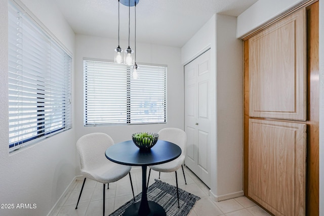 tiled dining room with plenty of natural light