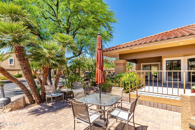 view of patio / terrace featuring outdoor dining space