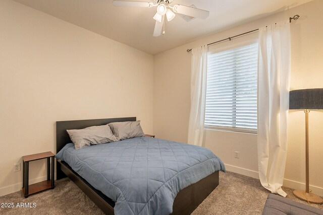 1635 E Harrison St, Chandler, AZ 85225 - carpeted bedroom with baseboards and ceiling fan