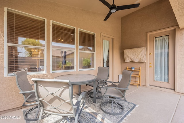1635 E Harrison St, Chandler, AZ 85225 - view of patio / terrace featuring outdoor dining space and ceiling fan