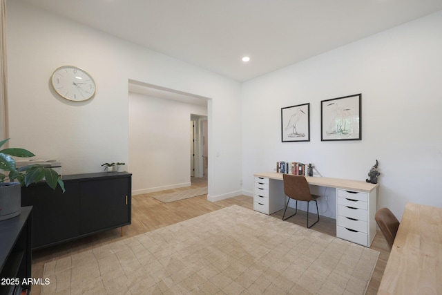 20834 W Prospector Way, Buckeye, AZ 85396 - office space with light wood finished floors, baseboards, and recessed lighting